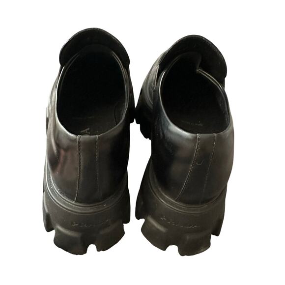 Prada - Brushed Leather Monolith Loafers - Black - Size 41 (10 Women’s) - Picture 10 of 13